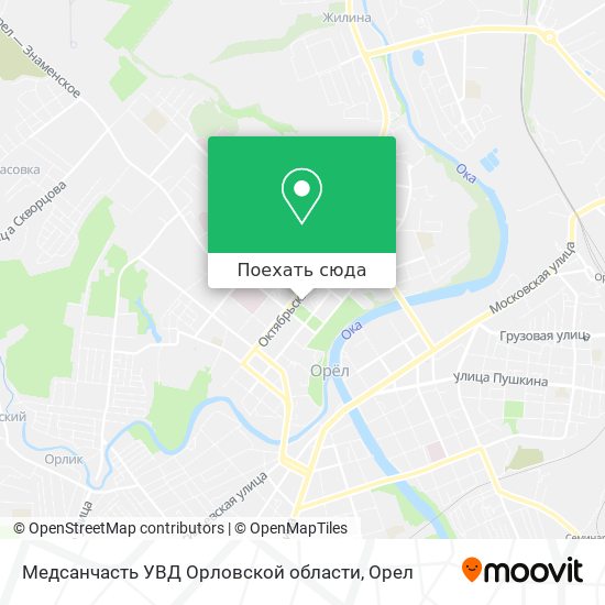 Карта Медсанчасть УВД Орловской области