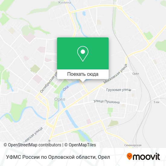 Карта УФМС России по Орловской области