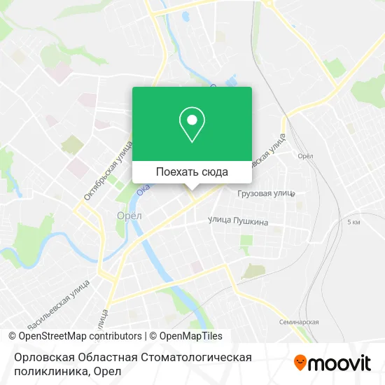Карта Орловская Областная Стоматологическая поликлиника