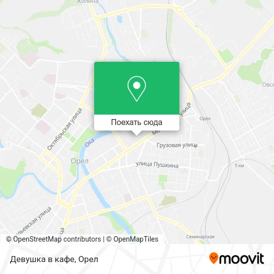 Карта Девушка в кафе