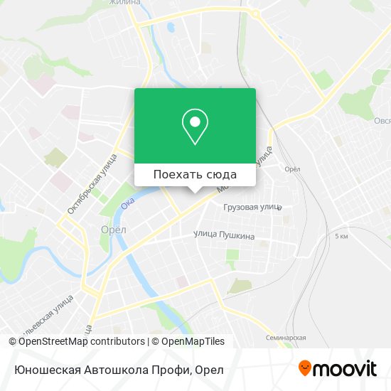 Карта Юношеская Автошкола Профи