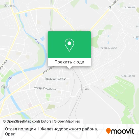 Карта Отдел полиции 1 Железнодорожного района