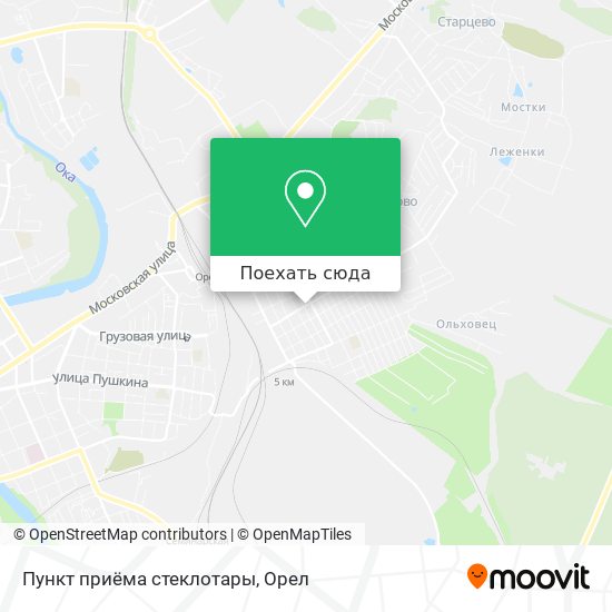 Карта Пункт приёма стеклотары