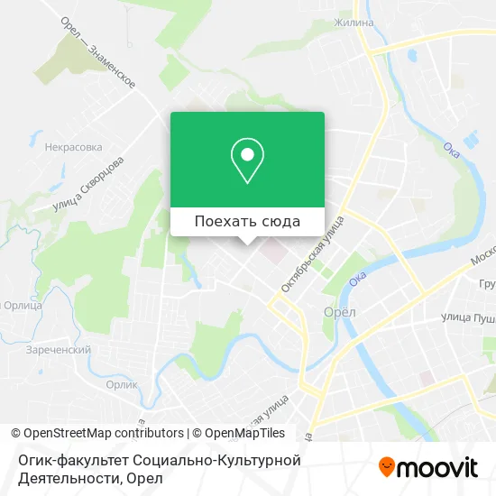 Карта Огик-факультет Социально-Культурной Деятельности