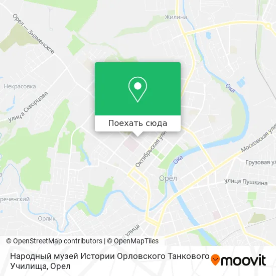 Карта Народный музей Истории Орловского Танкового Училища