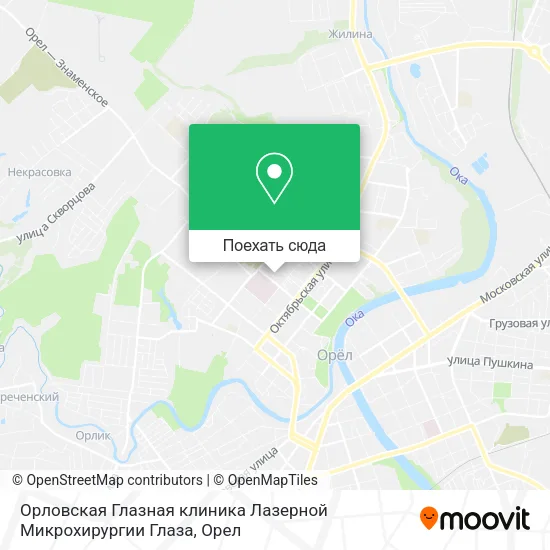 Карта Орловская Глазная клиника Лазерной Микрохирургии Глаза