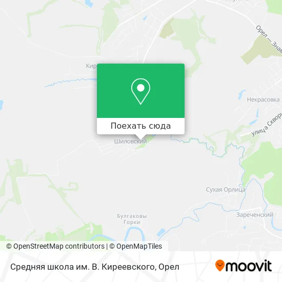 Карта Средняя школа им. В. Киреевского