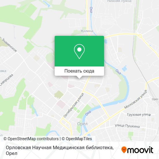 Карта Орловская Научная Медицинская библиотека
