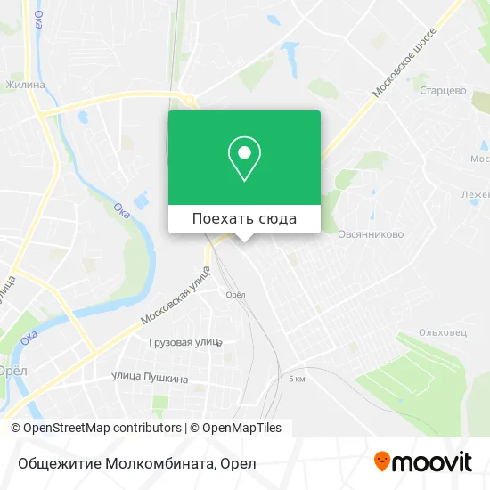 Карта Общежитие Молкомбината