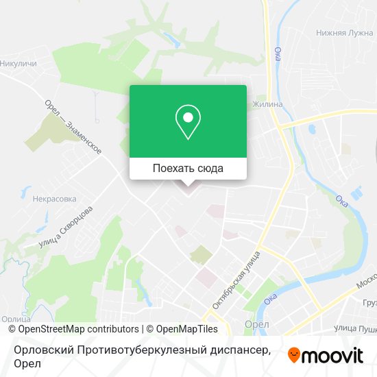 Карта Орловский Противотуберкулезный диспансер