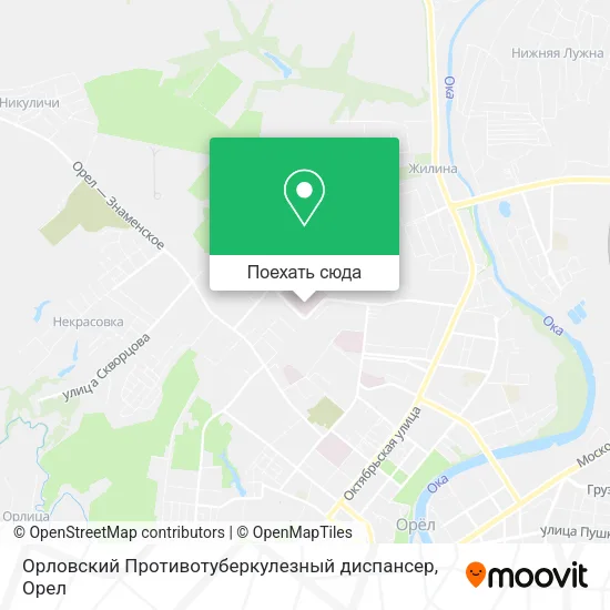 Карта Орловский Противотуберкулезный диспансер