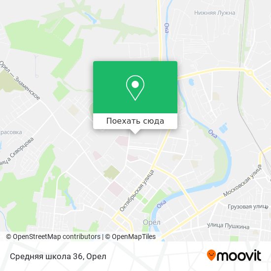 Карта Средняя школа 36