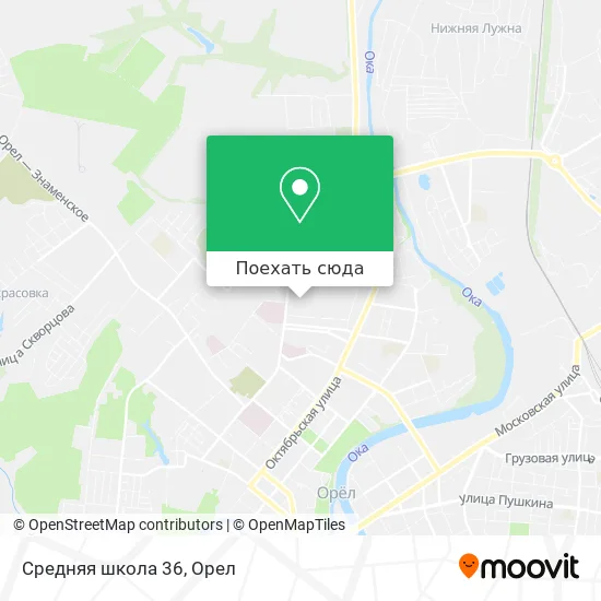 Карта Средняя школа 36