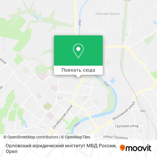 Карта Орловский юридический институт МВД России