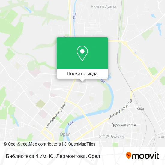Карта Библиотека 4 им. Ю. Лермонтова