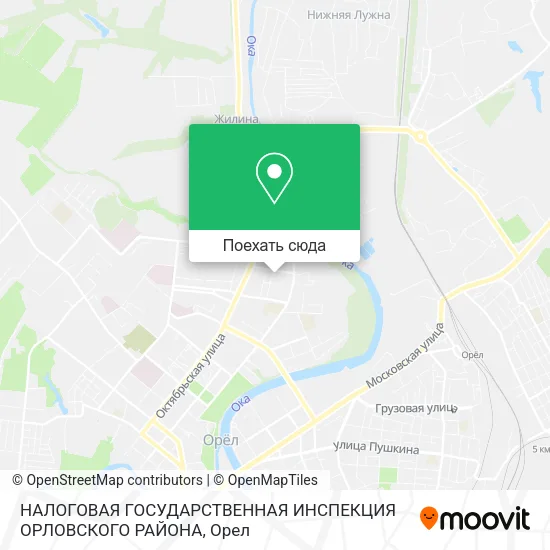 Карта НАЛОГОВАЯ ГОСУДАРСТВЕННАЯ ИНСПЕКЦИЯ ОРЛОВСКОГО РАЙОНА