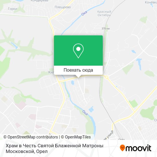 Карта Храм в Честь Святой Блаженной Матроны Московской