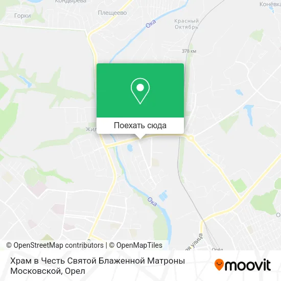 Карта Храм в Честь Святой Блаженной Матроны Московской