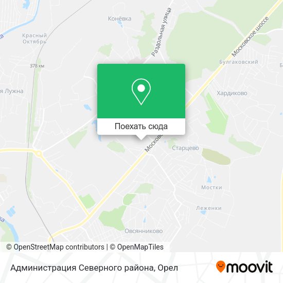 Карта Администрация Северного района