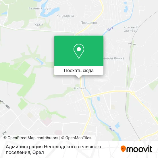 Карта Администрация Неполодского сельского поселения
