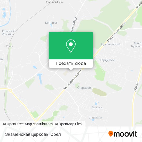 Карта Знаменская церковь
