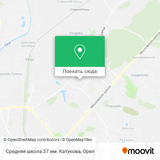 Карта Средняя школа 37 им. Катукова