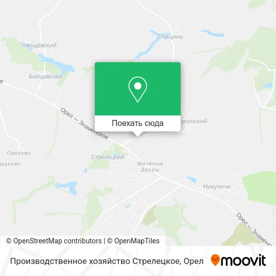Карта Производственное хозяйство Стрелецкое