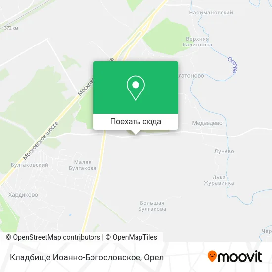 Карта Кладбище Иоанно-Богословское