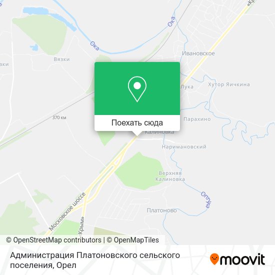 Карта Администрация Платоновского сельского поселения