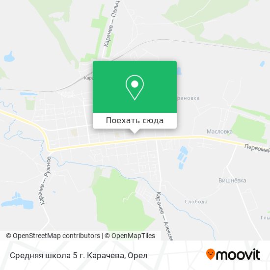 Карта Средняя школа 5 г. Карачева