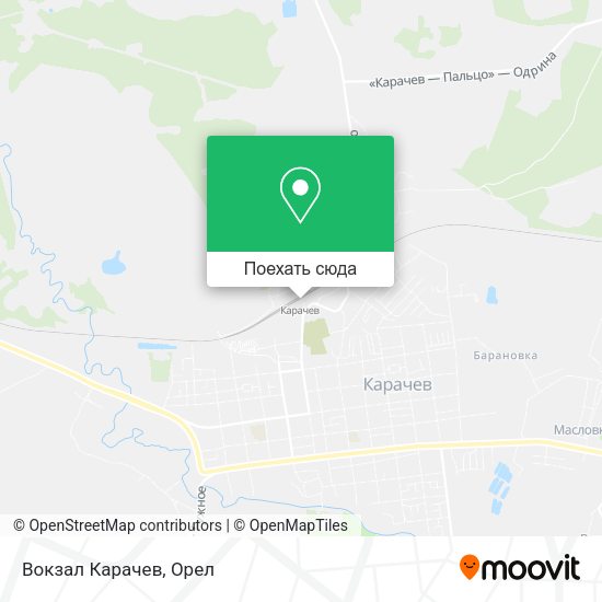 Карта Вокзал Карачев