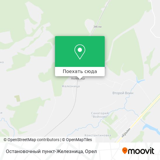 Карта Остановочный пункт-Железница