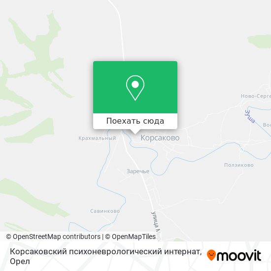 Карта Корсаковский психоневрологический интернат