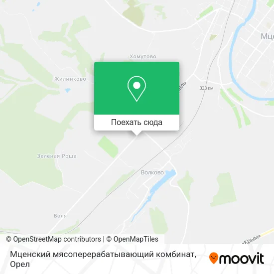 Карта Мценский мясоперерабатывающий комбинат