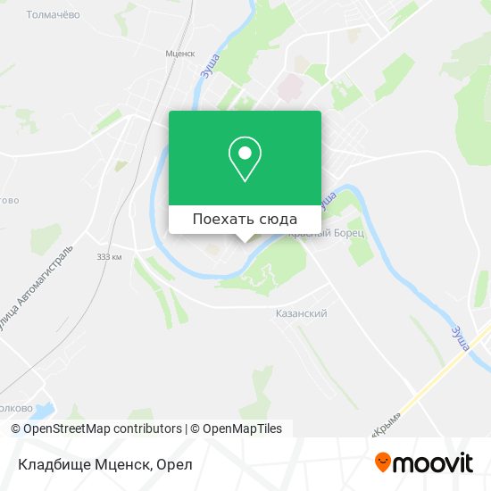 Карта Кладбище Мценск