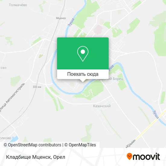 Карта Кладбище Мценск