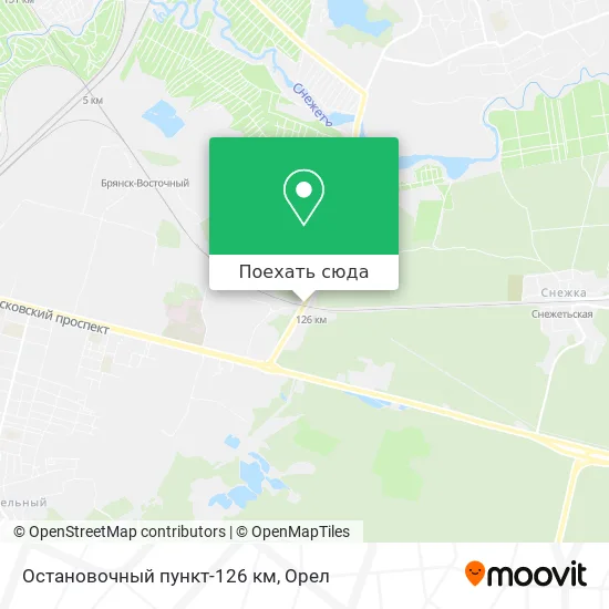 Карта Остановочный пункт-126 км