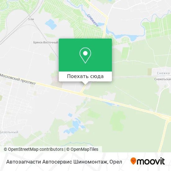 Карта Автозапчасти Автосервис Шиномонтаж