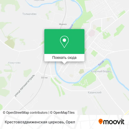 Карта Крестовоздвиженская церковь