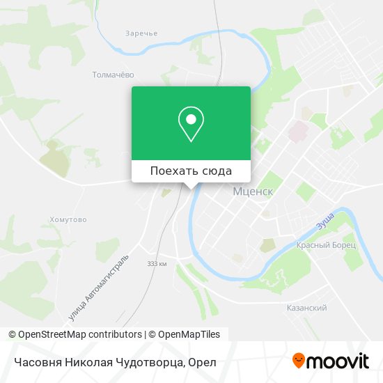 Карта Часовня Николая Чудотворца