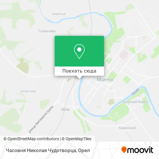Карта Часовня Николая Чудотворца