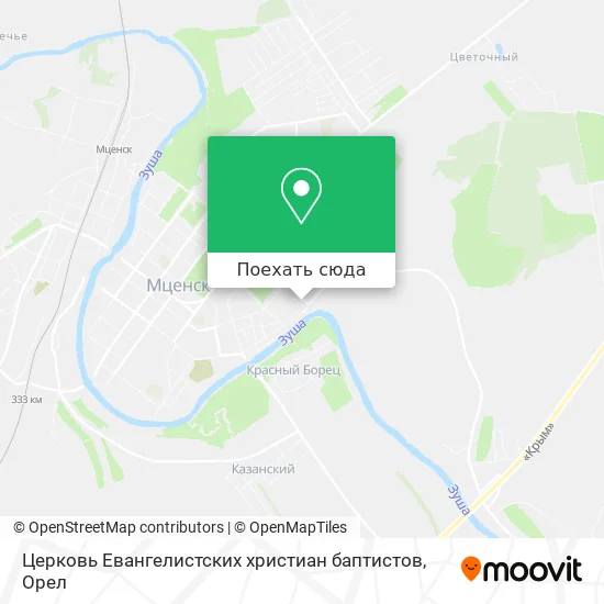 Карта Церковь Евангелистских христиан баптистов