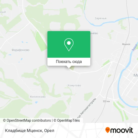 Карта Кладбище Мценск