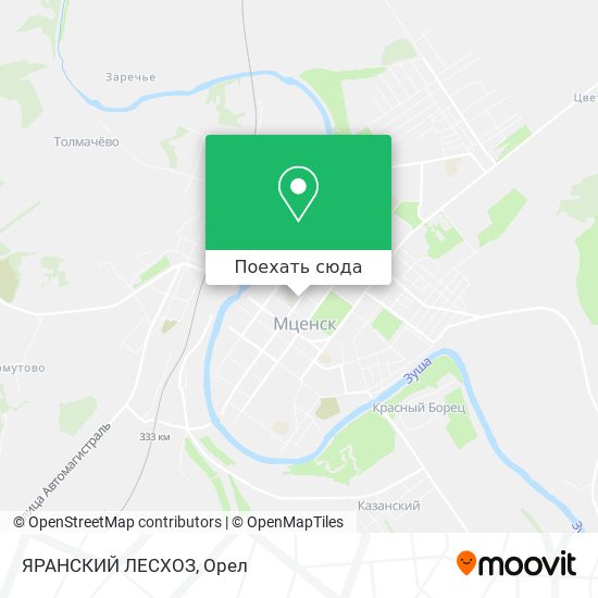 Карта ЯРАНСКИЙ ЛЕСХОЗ