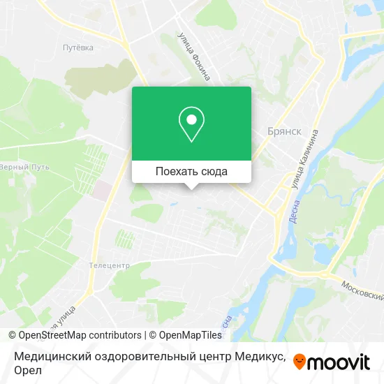 Карта Медицинский оздоровительный центр Медикус