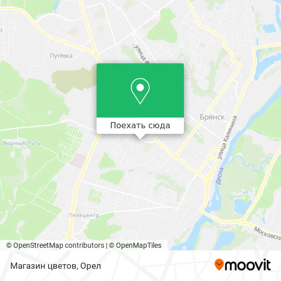 Карта Магазин цветов