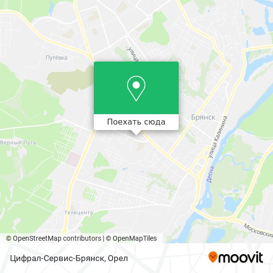 Карта Цифрал-Сервис-Брянск