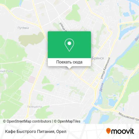 Карта Кафе Быстрого Питания