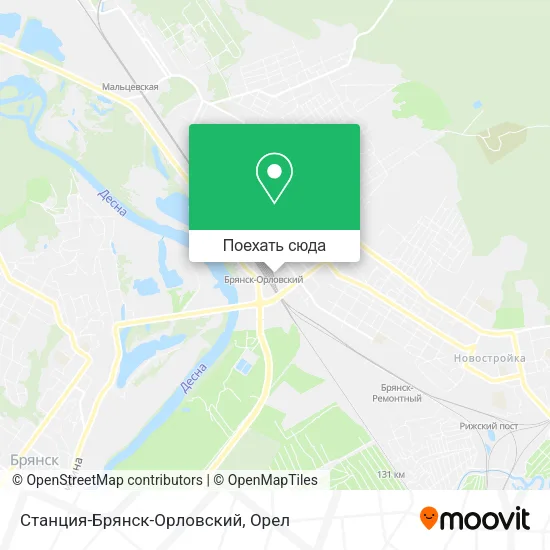 Карта Станция-Брянск-Орловский