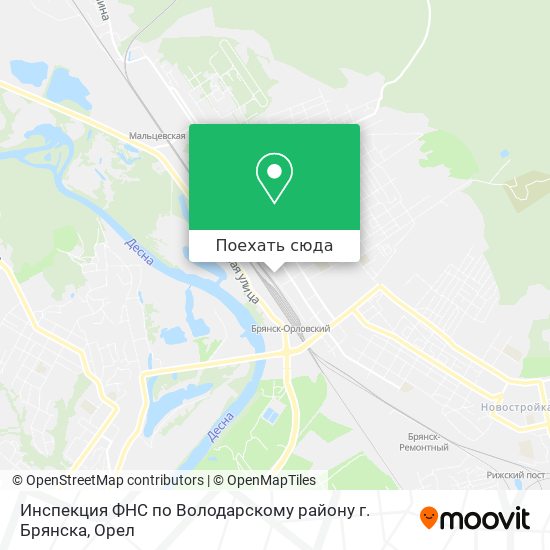 Карта Инспекция ФНС по Володарскому району г. Брянска